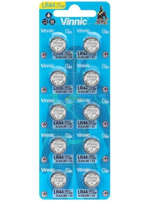 Vinnic Baterie Alkaliczne LR44 1,5V 10 szt