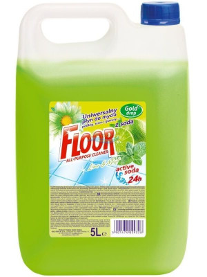 Floor płyn uniwersalny z sodą, 5 L, Limonka i Mięta