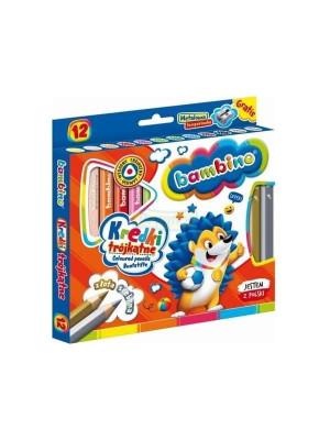 Kredki Drewno Bambino Trójkątne (12 kolorów)
