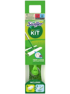 Swiffer Mop +8 Suchych +3 Mokre Wkłady 1 komplet