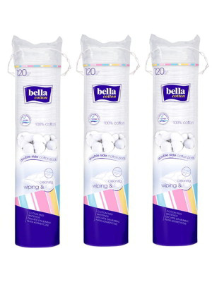 Bella płatki kosmetyczne, waciki 3x120 szt Cotton