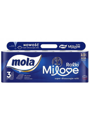 Mola papier toaletowy 10 rolek 3-warstwowy Milove