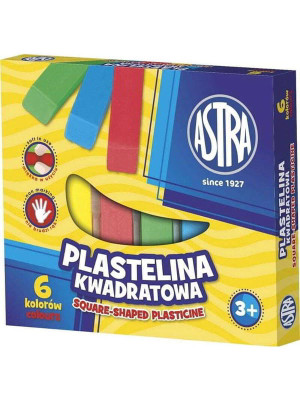 Plastelina Kwadratowa Astra (6 kolorów)