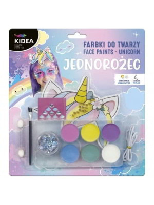 Farbki do twarzy (6 kolorów) Jednorożec Kidea
