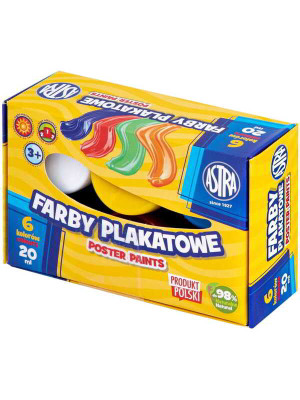 Farby Plakatowe Astra (6 kolorów) 20 ml