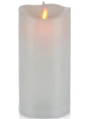 Świeca LED (15x7 cm) Ruchomy Płomień Biała 1 szt