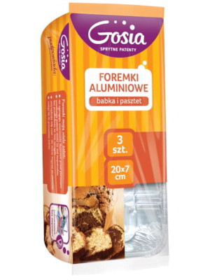 Foremki Aluminiowe na Pasztet i Babkę Gosia 3 szt