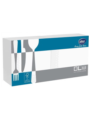 Aha serwetki 200 sztuk (24x24 cm) 2 Warstwowe Białe