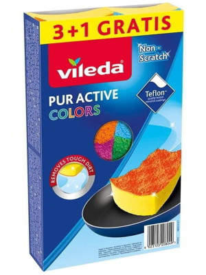 Vileda Zmywki Kuchenne Pur Active Colors 4 szt