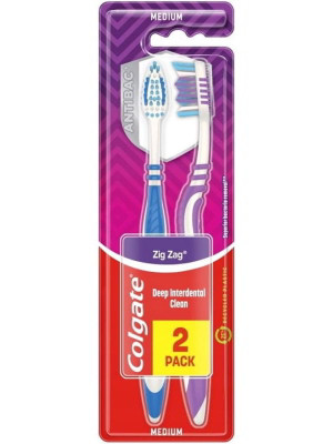 Colgate szczoteczki do zębów Zig Zag, 2 szt, medium