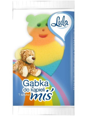 Gąbka do kąpieli dla dzieci, 1 szt, Lula, kolorowy miś
