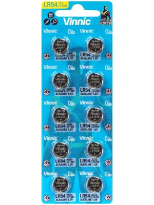 Vinnic baterie alkaliczne 10 szt (1,5 V) LR54