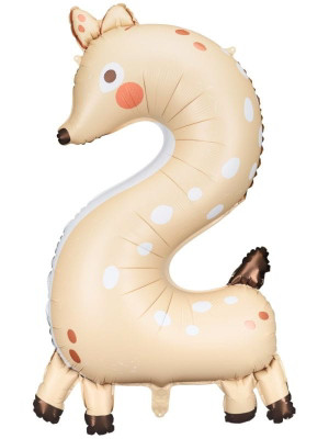 Balon foliowy cyferka 2 sarenka PartyDeco