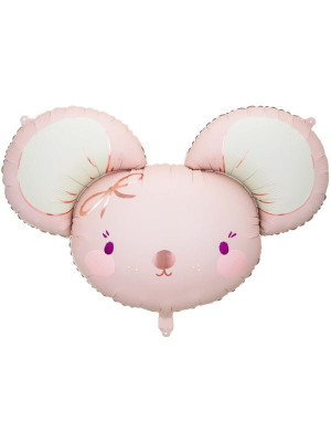 Balon foliowy myszka jasny róż PartyDeco
