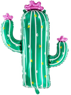 Balon foliowy kaktus zielony PartyDeco