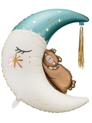 Balon foliowy miś na księżycu PartyDeco