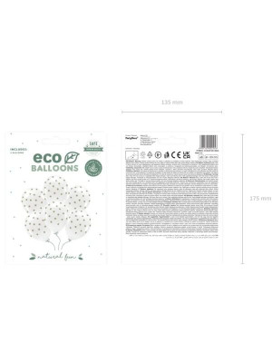 Balony w gwiazdki 6 szt białe PartyDeco