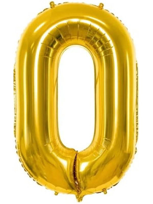 Balon foliowy cyferka 0 złoty PartyDeco