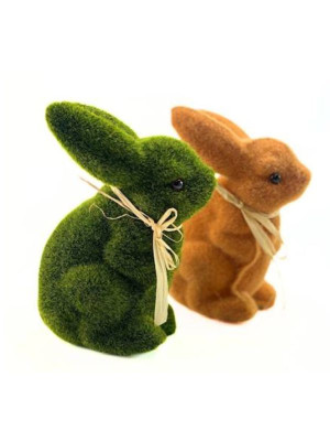 Zając wielkanocny (20 cm) flokowany dekoracja Tropic