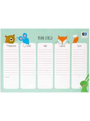 Plan lekcji 1 szt A4 dla dzieci Interdruk