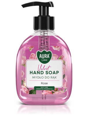 Aura mydło w płynie, 300 ml, róża, Bispol
