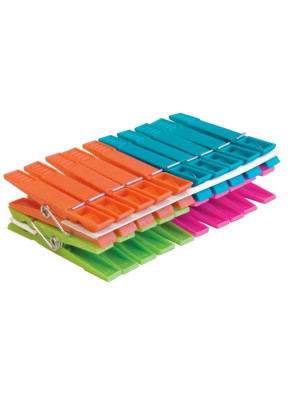 Klamerki plastikowe 20 szt kolorowe Standard York