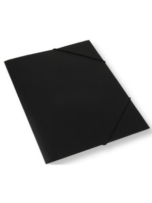 Teczka A4 z gumką plastik PP czarna Polsirhurt