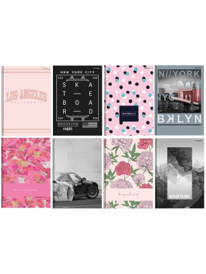 Brulion A4 w kratkę (96 kartek) Top2000 - różne wzory