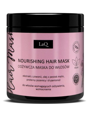 LaQ Maska do włosów odżywcza, 250 ml, Piwonia