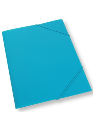 Teczka A4 z gumką niebieska plastikowa Polsirhurt