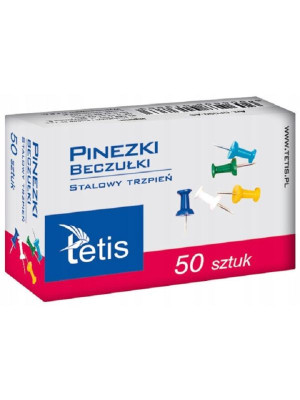 Pinezki 50 szt beczułki stalowy trzpień do tablic Tetis