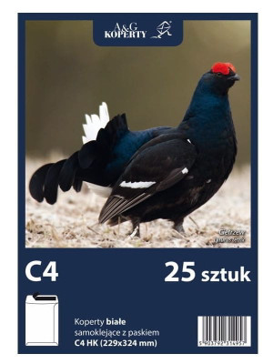 Koperty 25 szt (229x324 mm) biały C4/HK