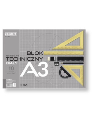 Blok techniczny A3 biały (10 arkuszy) Penword