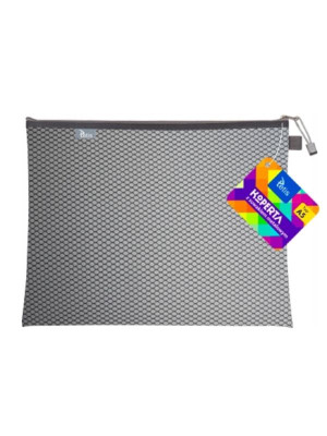 Koperta, teczka A5 z suwakiem czarno-szara BT606-V