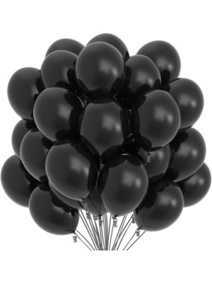 Balony 10 szt. czarne PartyDeco