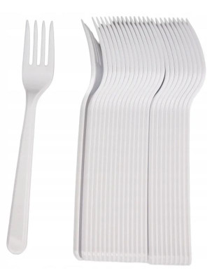 Widelce plastikowe, 50 szt, jednorazowe Papstar