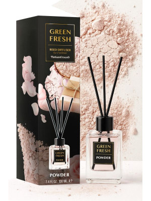 Patyczki zapachowe, 100 ml powder Green Fresh