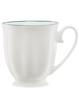 Kubek (300 ml) biały z zielonym rantem Verge Ambition