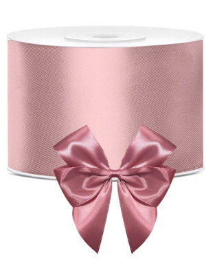 Wstążka satynowa, (50mm/25m) brudny róż, PartyDeco