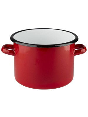 Garnek emaliowany 7 L (22 cm) tradycyjny, czerwony