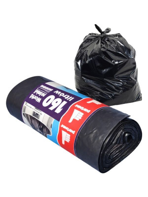 Worki Na śmieci 160 L (10 szt) Ldpe mocne 90x110cm