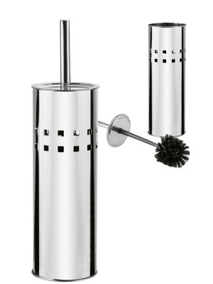 Szczotka do WC, nierdzewna, srebrna, tuba Tadar
