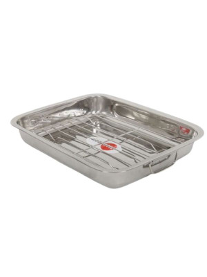 Brytfanna (35x26 cm) z rusztem nierdzewnym Domotti