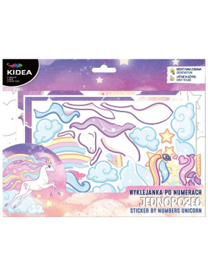 Wyklejanka po numerkach Jednorożec Kidea