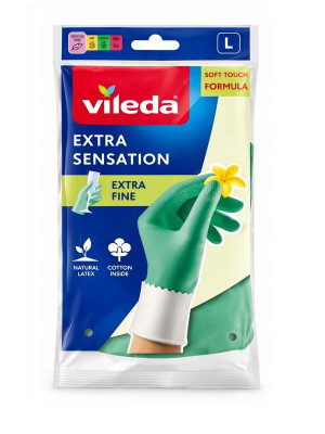Vileda rękawice gumowe 1 para (rozmiar L) Extra Fine
