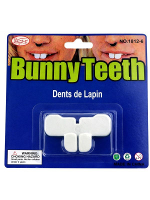 Zęby królika, sztuczne, 1 szt, białe Tropic