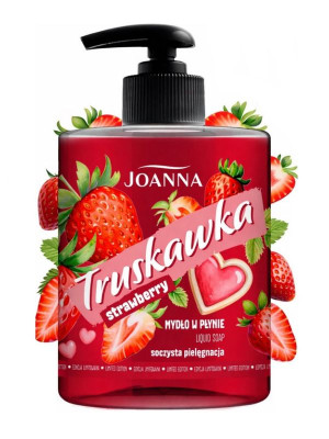 Joanna mydło w płynie z pompką, 500 ml, Truskawka