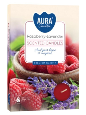 Podgrzewacze zapachowe, 6 szt, Malina i Lawenda, Aura