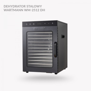 Dehydrator stalowy Wartmann WM-2512 DH z podświetleniem led wnętrza - czarny