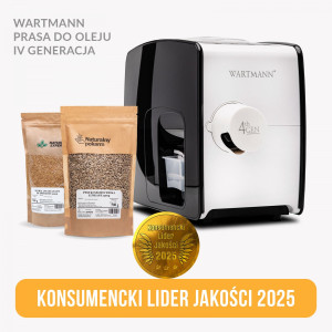 Prasa do oleju WARTMANN IV generacji + ziarna i ebook za 1gr - Czarny